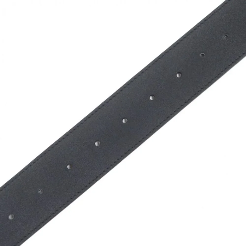 Gucci Double Wide Belt Leather GG Marmont Buckle Black Gold - Picture 10 of 10